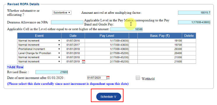 ROPA Option Form schedule v generate