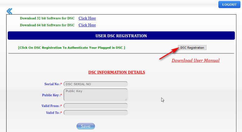DSC Registration Button Click 1