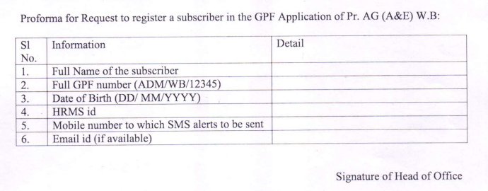 Proforma for Mobile Number Update to Agwb