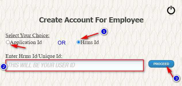 Create account for employee