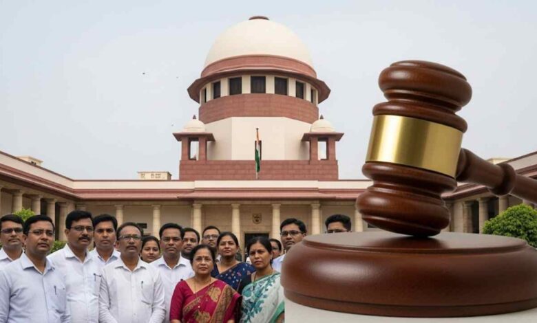 Supreme Court Of India With Gavel And Employees