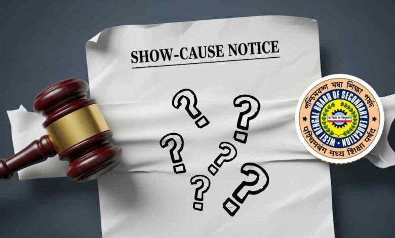 Wbbse Teacher Show Cause Notice