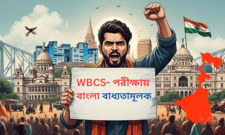 Wbcs Exam Protest Bengali Mandatory