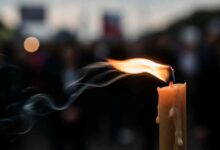 A Single Lit Candle Wind