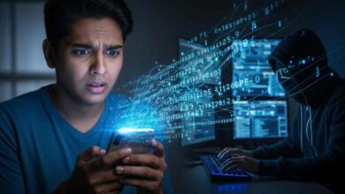 Hacker Stealing Data From A Phone