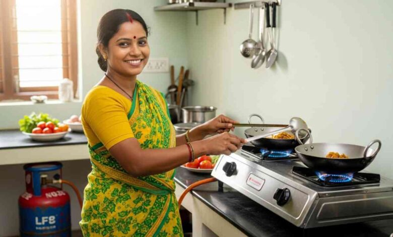 Lpg Subsidy Bengali Housewife Cooking