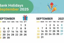 Bank Holidays In September 2025