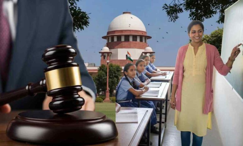 Teacher In A Class Gavel And Supreme Court In Background