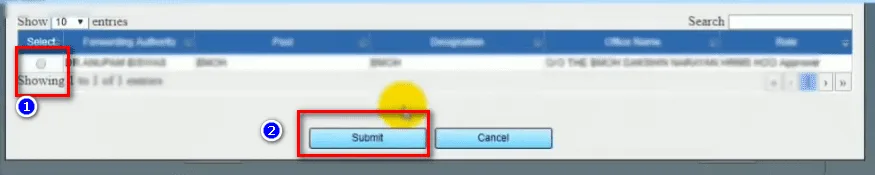 Forward the leave application