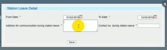 Add station leave details