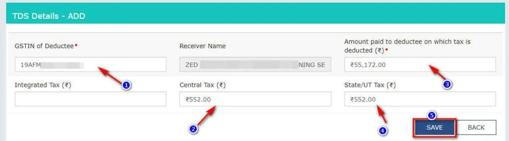 Add gst details bill
