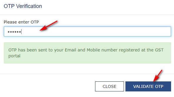 GST Return Filing- GSTR7 Filing 20 OTP Validation