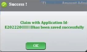 claim saved successfully 1