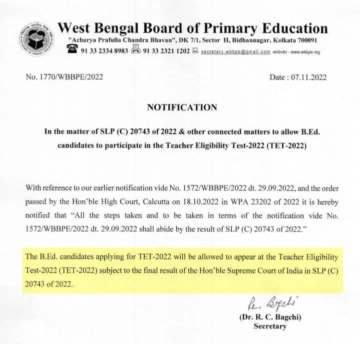Eligibility of Bed candidate in West Bengal Primary Recruitment