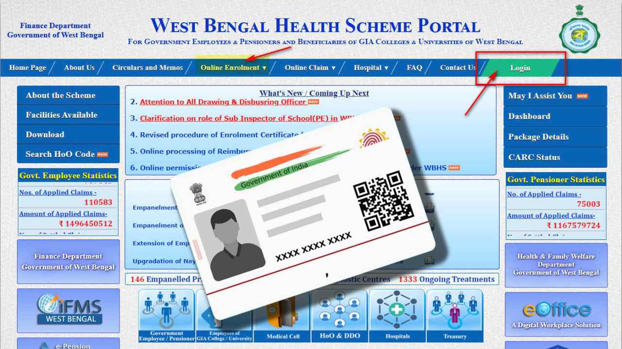 Masked Aadhaar and Mobile Number in West Bengal Health Scheme