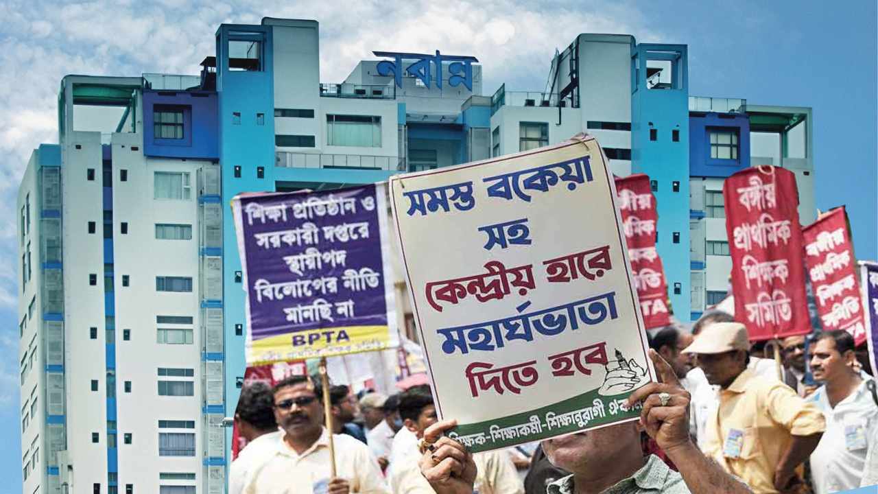 WB DA Protest Near Nabanna