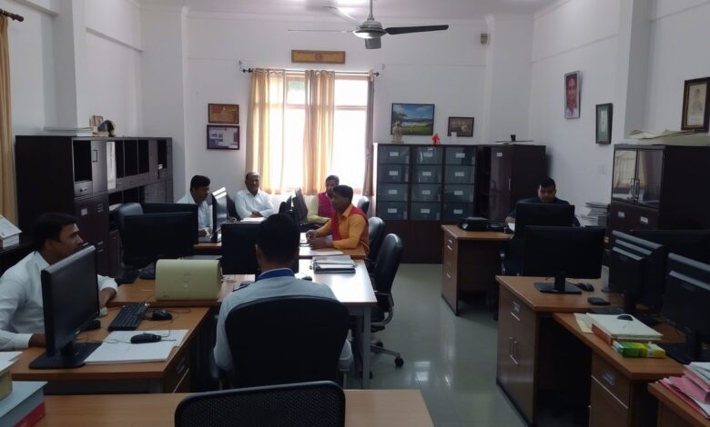Inside a government office of West Bengal