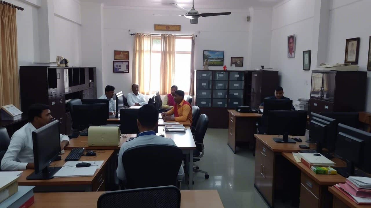 Inside a government office of West Bengal