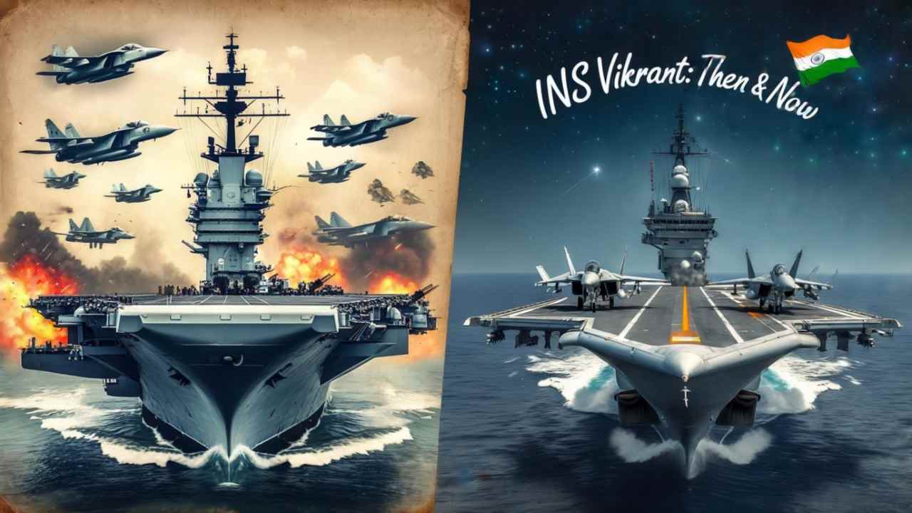 INS Vikrant Then and Now