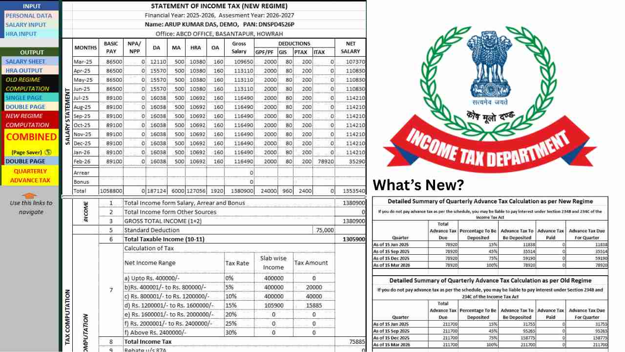 All In One Income Tax Calculator For Fy 2025 26