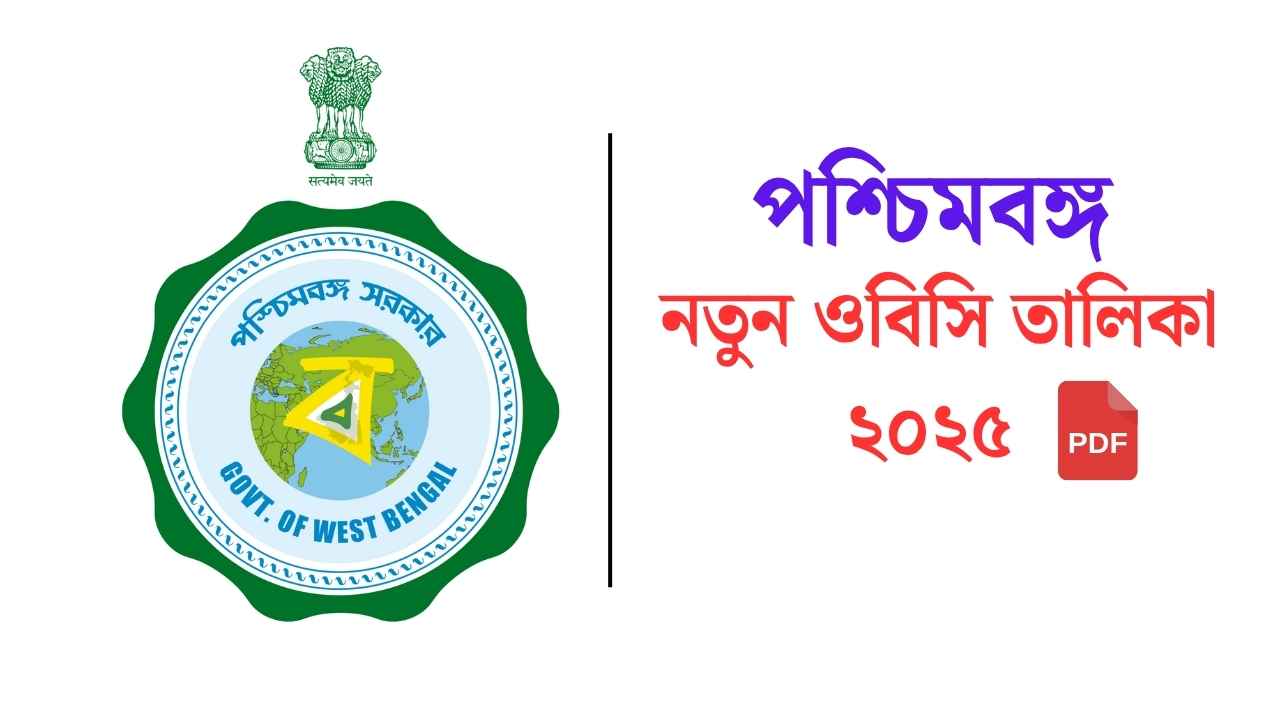 West Bengal New Obc List 2025