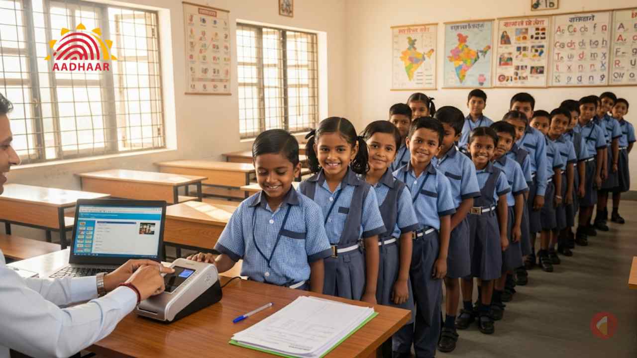 Child Aadhaar Update At School