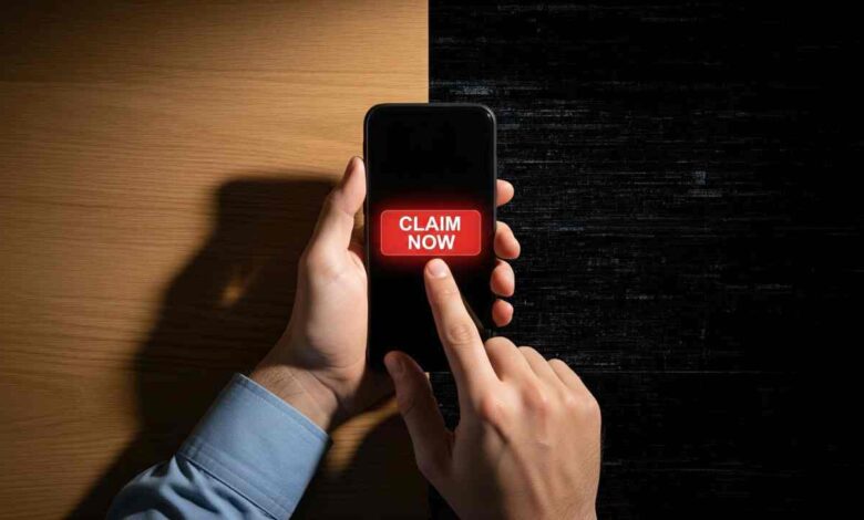 Claim Now Mobile Message