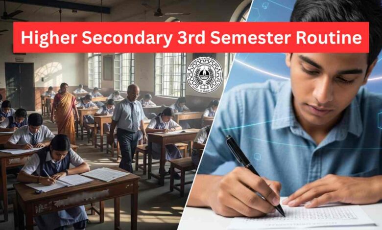 Higher Secondary Third Semester Routine Released with Many New Rules 1 Hs 3rd Semester Routine En