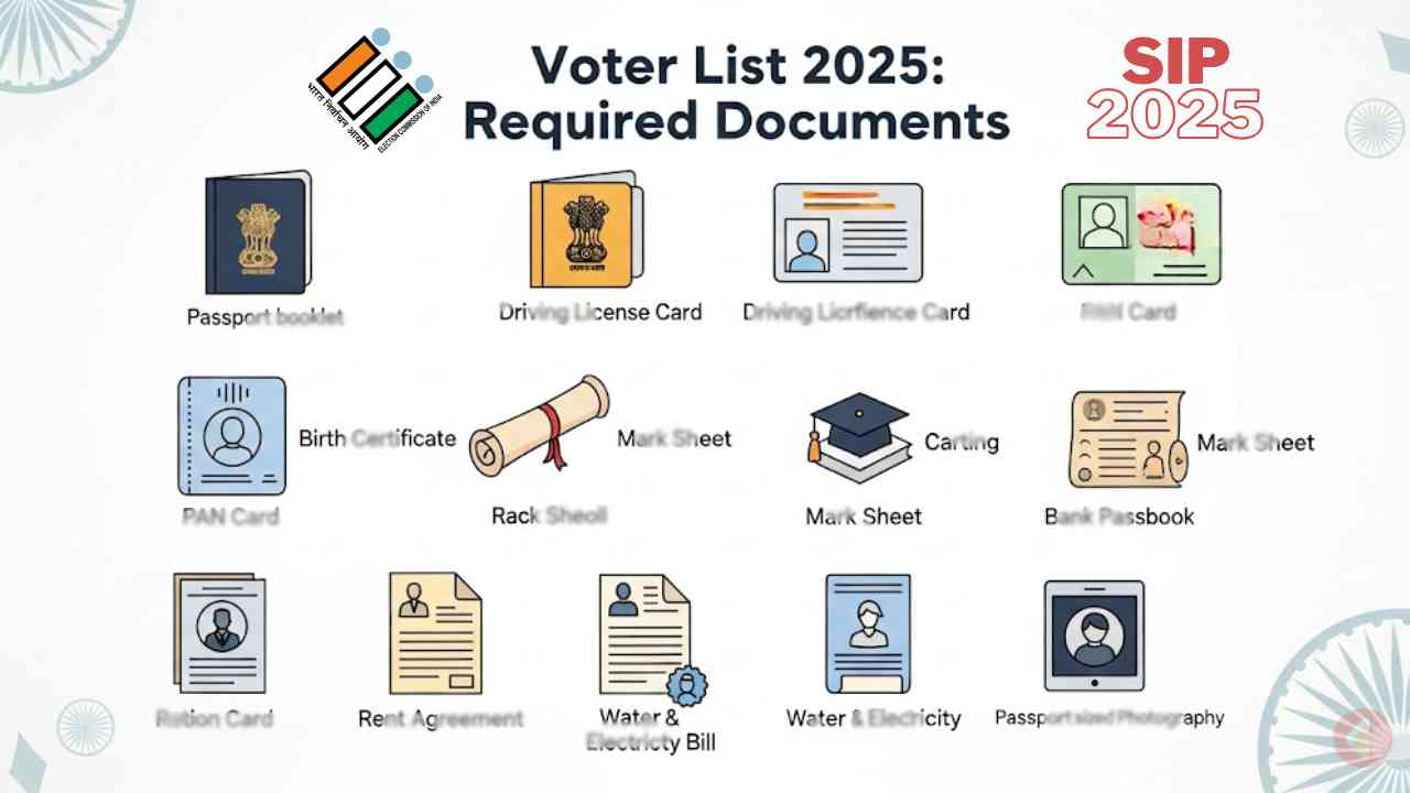 Special Intensive Revision 2025 Documents List