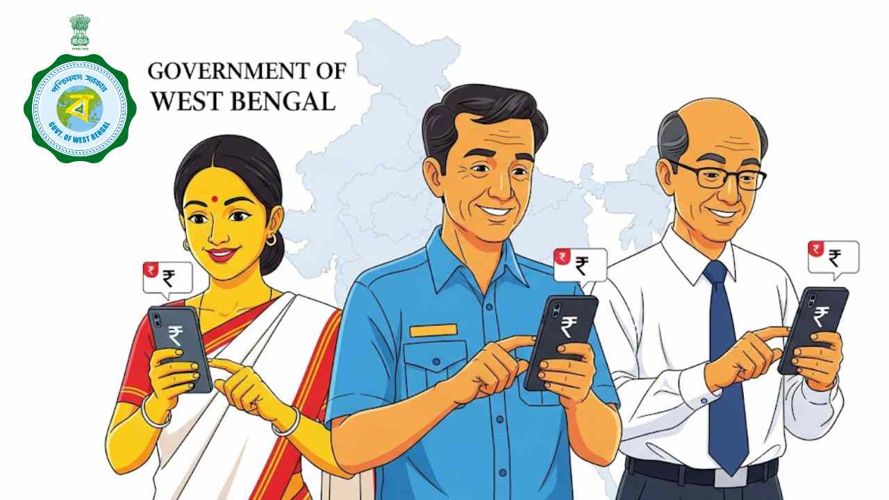 West Bengal Government Employees Checking Mobile For Rupees