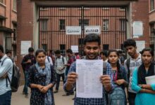 Outside Of An Exam Hall With Aspirants