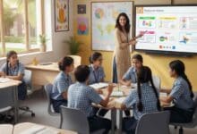 Teacher In A Modern School