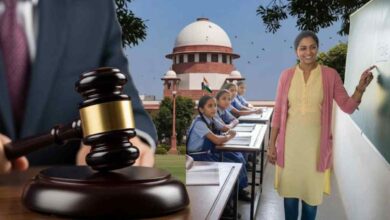 Teacher In A Class Gavel And Supreme Court In Background