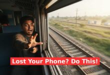 Lost phone on train