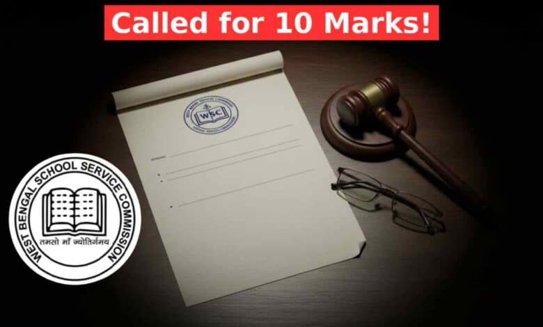 Wbssc Notice For 10 Marks En