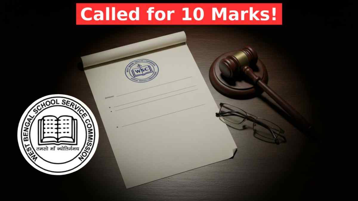 Wbssc Notice For 10 Marks En