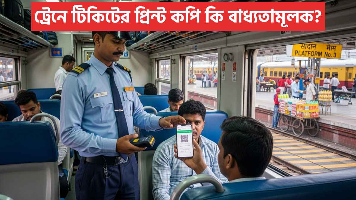 ট্রেনে টিকিটের প্রিন্ট কপি কি বাধ্যতামূলক?