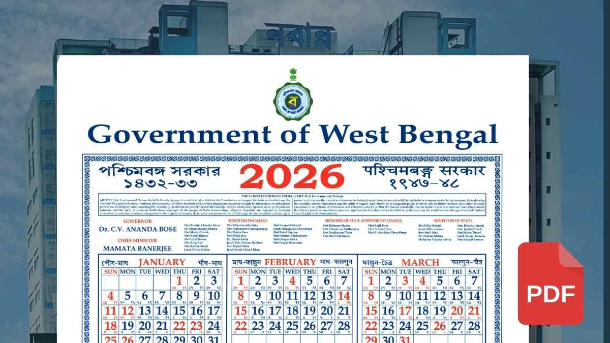 Wb Government Calendar 2026