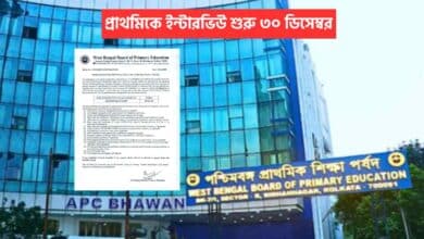 Wb Primary Teacher Recruitment Interview Date