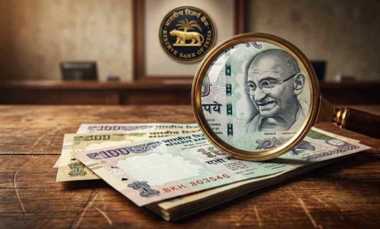 100 And 500 Rupees Notes Indian Money Rbi