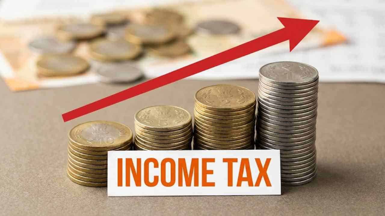 Income Tax With Indian Money Coins