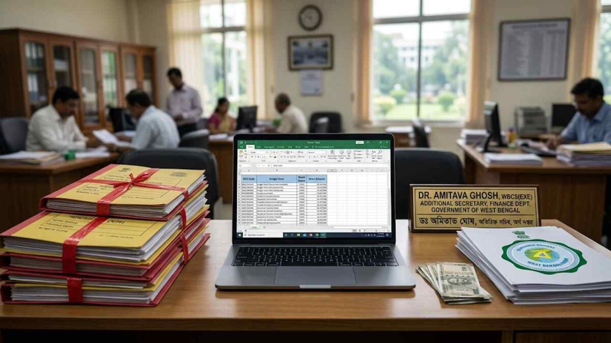 West Bengal Office Desk With File And Computer