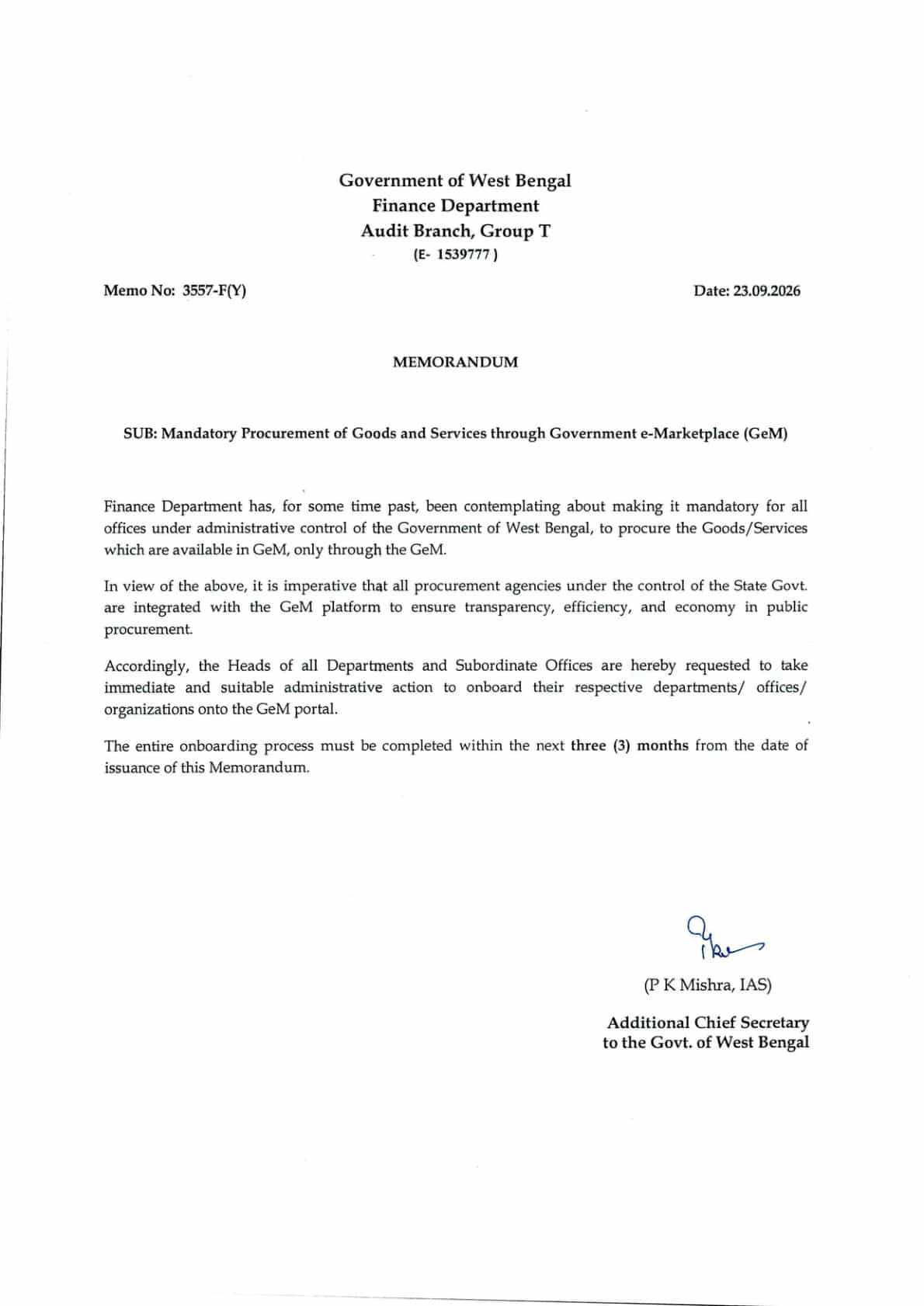 Government Order