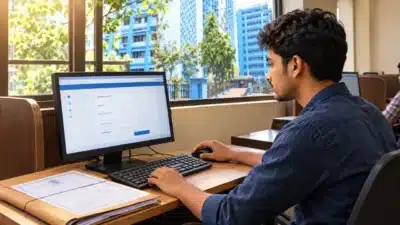 WBPSC-তে OBC ও UR ক্যাটাগরি সংশোধনের এডিট উইন্ডো চালু হল, চার পরীক্ষায় প্রযোজ্য 10 A Young Candidate Sitting At A Computer Desk For Exam Form Fill Up